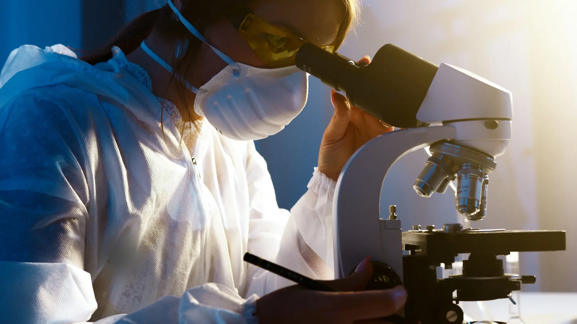 Microscope laboratory research